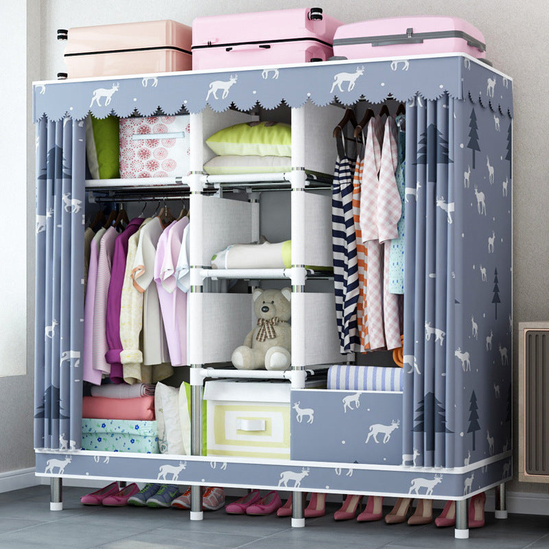 Guardaroba per la casa contemporanea armadio in acciaio in acciaio con scaffali