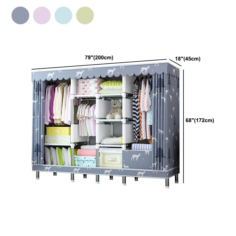 Guardaroba per la casa contemporanea armadio in acciaio in acciaio con scaffali