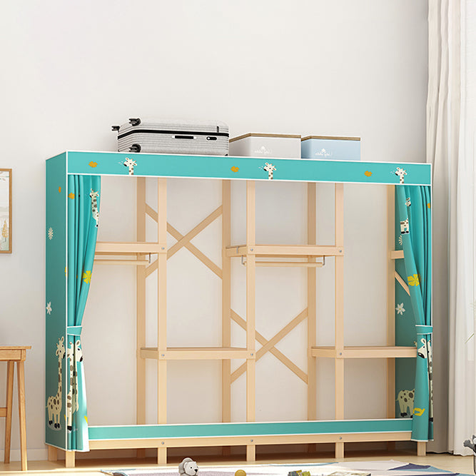 Contemporary Style Wardrobe Solid Wood 1-Door Wardrobe Closet for Bedroom Clearhalo 'Armoires & Wardrobes' 'armoires_wardrobes' 'Bedroom Furniture' 'furn' 'furn_armoires_wardrobes' 'Furniture' 5686481