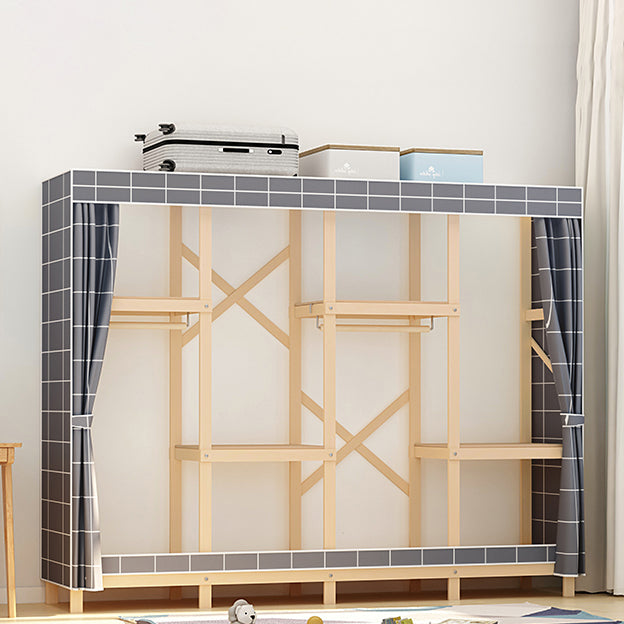Contemporary Style Wardrobe Solid Wood 1-Door Wardrobe Closet for Bedroom Clearhalo 'Armoires & Wardrobes' 'armoires_wardrobes' 'Bedroom Furniture' 'furn' 'furn_armoires_wardrobes' 'Furniture' 5686482
