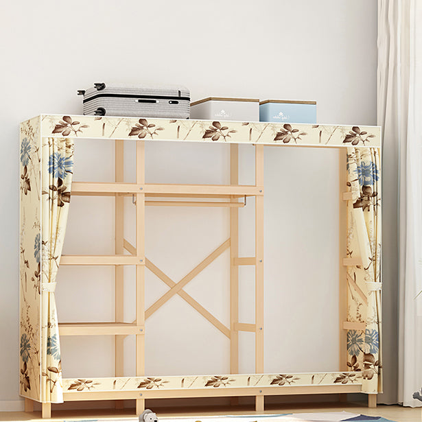 Contemporary Style Wardrobe Solid Wood 1-Door Wardrobe Closet for Bedroom Clearhalo 'Armoires & Wardrobes' 'armoires_wardrobes' 'Bedroom Furniture' 'furn' 'furn_armoires_wardrobes' 'Furniture' 5686484