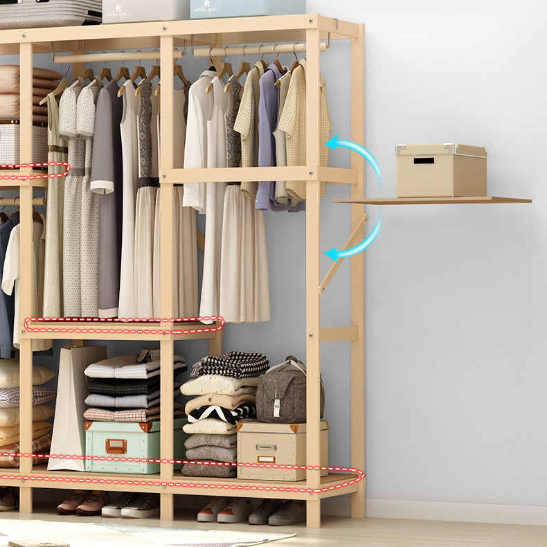 Contemporary Style Wardrobe Solid Wood 1-Door Wardrobe Closet for Bedroom Clearhalo 'Armoires & Wardrobes' 'armoires_wardrobes' 'Bedroom Furniture' 'furn' 'furn_armoires_wardrobes' 'Furniture' 5686489