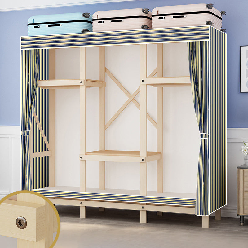 Contemporary Style Wardrobe Solid Wood 1-Door Wardrobe Closet for Bedroom 51.2"L x 17.7"W x 63.8"H Yellow Black Clearhalo 'Armoires & Wardrobes' 'armoires_wardrobes' 'Bedroom Furniture' 'furn' 'furn_armoires_wardrobes' 'Furniture' 5686492