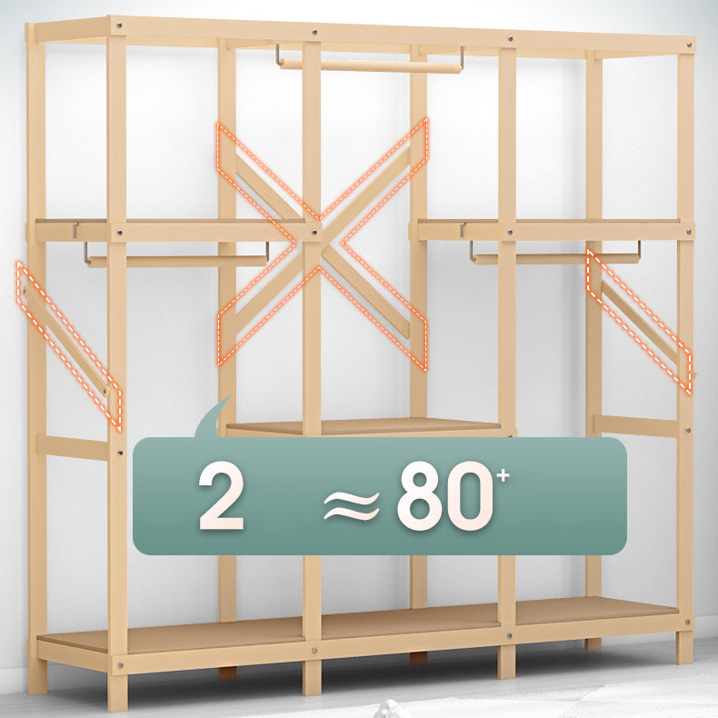 Contemporary Style Wardrobe Solid Wood 1-Door Wardrobe Closet for Bedroom Clearhalo 'Armoires & Wardrobes' 'armoires_wardrobes' 'Bedroom Furniture' 'furn' 'furn_armoires_wardrobes' 'Furniture' 5686493