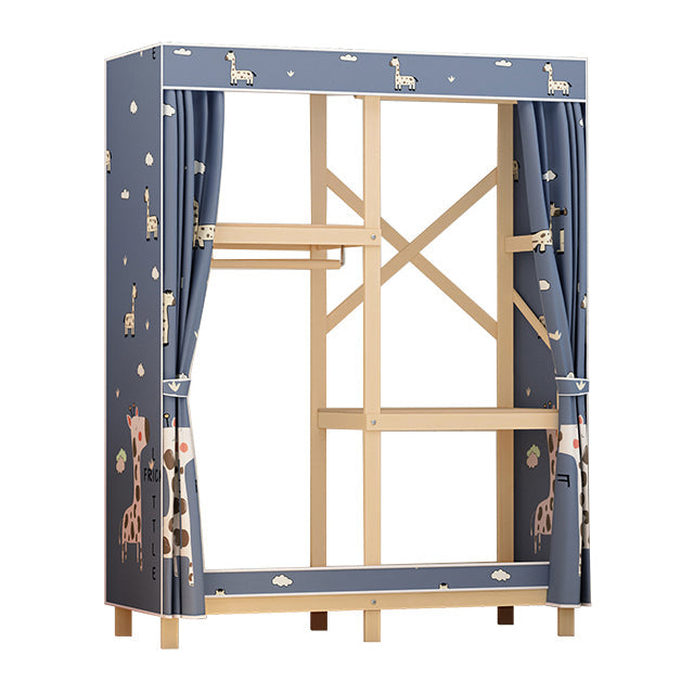 Eigentijdse stijl garderobe massief hout 1-deuren garderobe kast voor slaapkamer