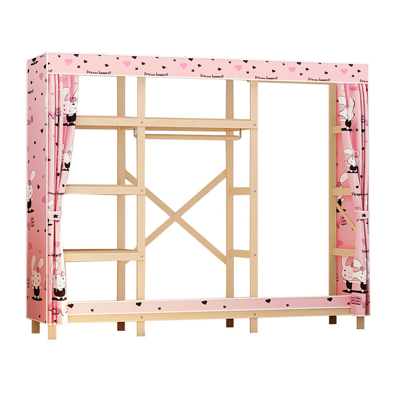 Eigentijdse stijl garderobe massief hout 1-deuren garderobe kast voor slaapkamer