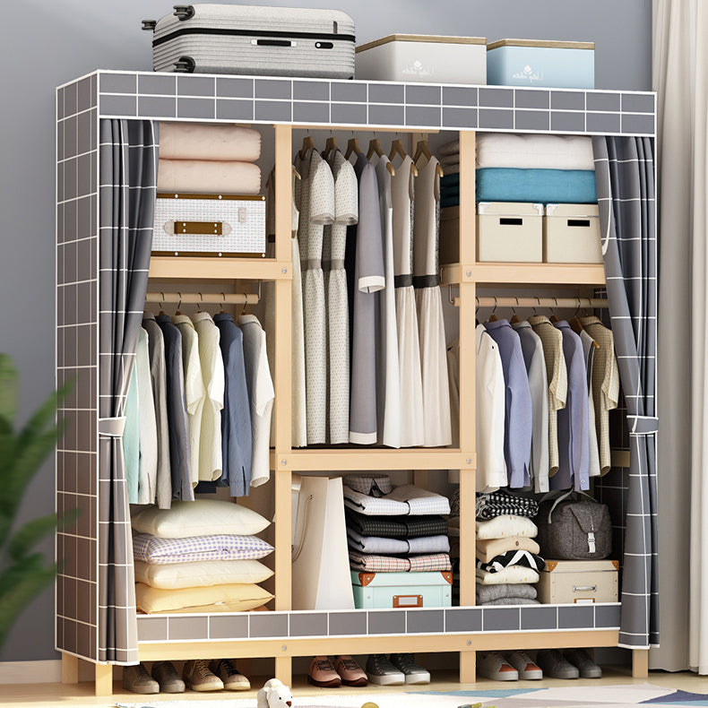 Contemporary Style Wardrobe Solid Wood 1-Door Wardrobe Closet for Bedroom Clearhalo 'Armoires & Wardrobes' 'armoires_wardrobes' 'Bedroom Furniture' 'furn' 'furn_armoires_wardrobes' 'Furniture' 5686506