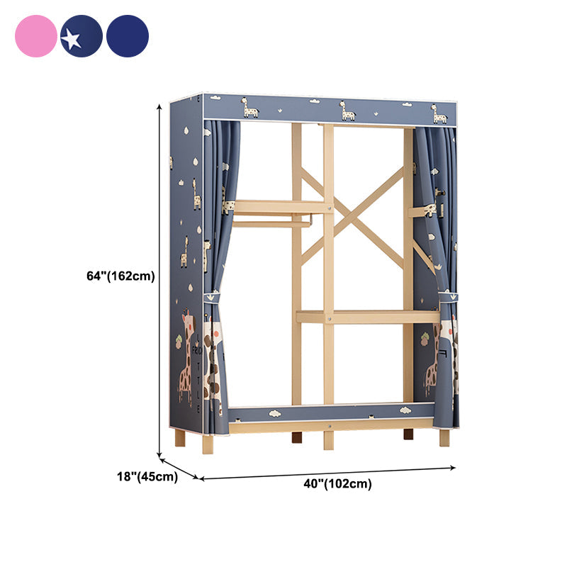 Contemporary Style Wardrobe Solid Wood 1-Door Wardrobe Closet for Bedroom Clearhalo 'Armoires & Wardrobes' 'armoires_wardrobes' 'Bedroom Furniture' 'furn' 'furn_armoires_wardrobes' 'Furniture' 5686526