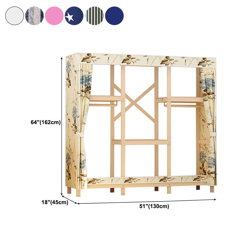 Contemporary Style Wardrobe Solid Wood 1-Door Wardrobe Closet for Bedroom Clearhalo 'Armoires & Wardrobes' 'armoires_wardrobes' 'Bedroom Furniture' 'furn' 'furn_armoires_wardrobes' 'Furniture' 5686527