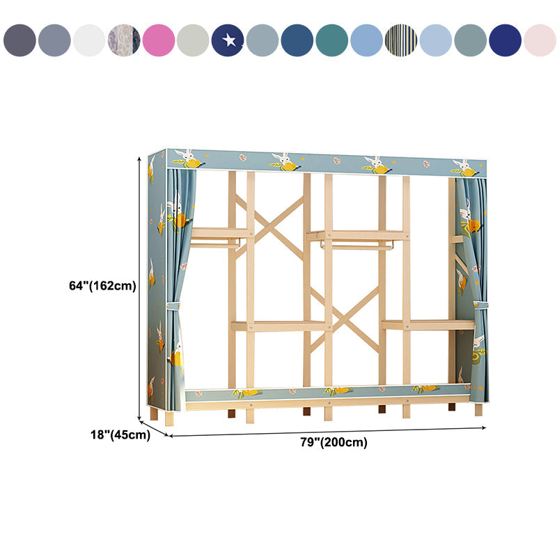 Contemporary Style Wardrobe Solid Wood 1-Door Wardrobe Closet for Bedroom Clearhalo 'Armoires & Wardrobes' 'armoires_wardrobes' 'Bedroom Furniture' 'furn' 'furn_armoires_wardrobes' 'Furniture' 5686529