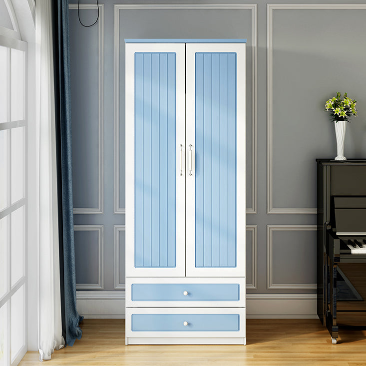 Hedendaagse stijl garderobe hout 2-laden garderobe kast voor slaapkamer