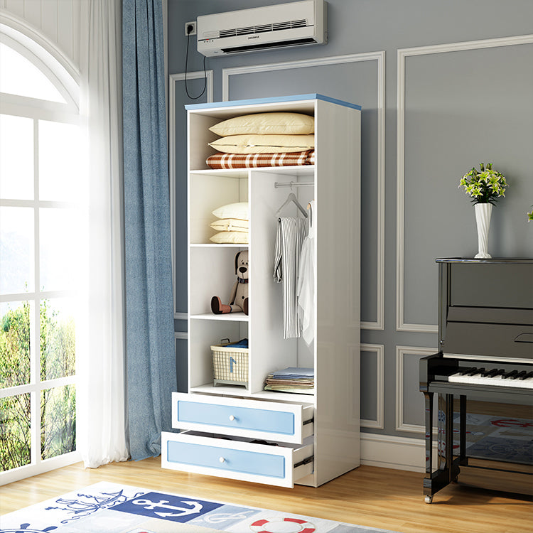 Hedendaagse stijl garderobe hout 2-laden garderobe kast voor slaapkamer