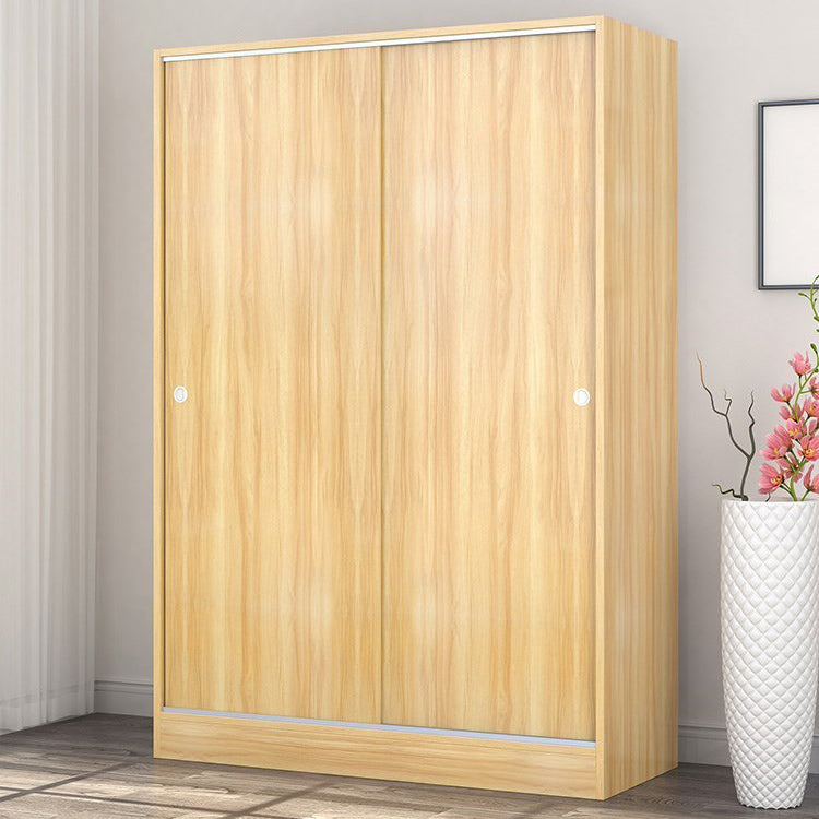 Contemporary Style Wardrobe Wood 2 Doors Wardrobe Closet for Bedroom
