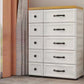 Modern Wardrobe Plastic 10-drawer Wardrobe Closet,29.53" D x 13.78" W x 39.37" H White Clearhalo 'Armoires & Wardrobes' 'armoires_wardrobes' 'Bedroom Furniture' 'furn' 'furn_armoires_wardrobes' 'Furniture' 5686671