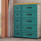 Modern Wardrobe Plastic 10-drawer Wardrobe Closet,29.53" D x 13.78" W x 39.37" H Green Clearhalo 'Armoires & Wardrobes' 'armoires_wardrobes' 'Bedroom Furniture' 'furn' 'furn_armoires_wardrobes' 'Furniture' 5686673