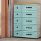 Modern Wardrobe Plastic 10-drawer Wardrobe Closet,29.53" D x 13.78" W x 39.37" H Light Green Clearhalo 'Armoires & Wardrobes' 'armoires_wardrobes' 'Bedroom Furniture' 'furn' 'furn_armoires_wardrobes' 'Furniture' 5686677