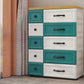 Modern Wardrobe Plastic 10-drawer Wardrobe Closet,29.53" D x 13.78" W x 39.37" H White Green Clearhalo 'Armoires & Wardrobes' 'armoires_wardrobes' 'Bedroom Furniture' 'furn' 'furn_armoires_wardrobes' 'Furniture' 5686684