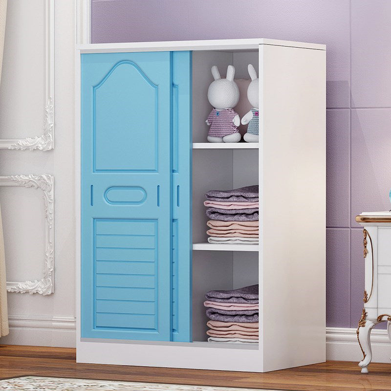 Modern Style Wardrobe Wood 2-Door Wardrobe Closet for Bedroom