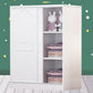 Modern Style Wardrobe Wood 2-Door Wardrobe Closet for Bedroom