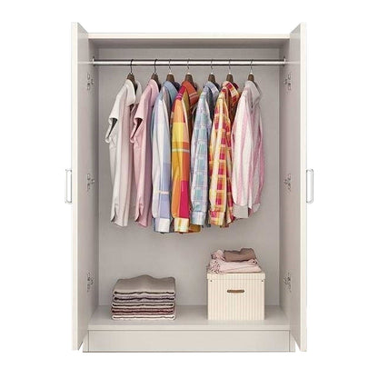 Contemporary Style Wood Wardrobe Soft Close Door Wardrobe Closet for Bedroom 31"L x 16"W x 47"H White Shelf Not Included Clearhalo 'Armoires & Wardrobes' 'armoires_wardrobes' 'Bedroom Furniture' 'furn' 'furn_armoires_wardrobes' 'Furniture' 5686757
