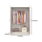 Contemporary Style Wood Wardrobe Soft Close Door Wardrobe Closet for Bedroom Clearhalo 'Armoires & Wardrobes' 'armoires_wardrobes' 'Bedroom Furniture' 'furn' 'furn_armoires_wardrobes' 'Furniture' 5686776