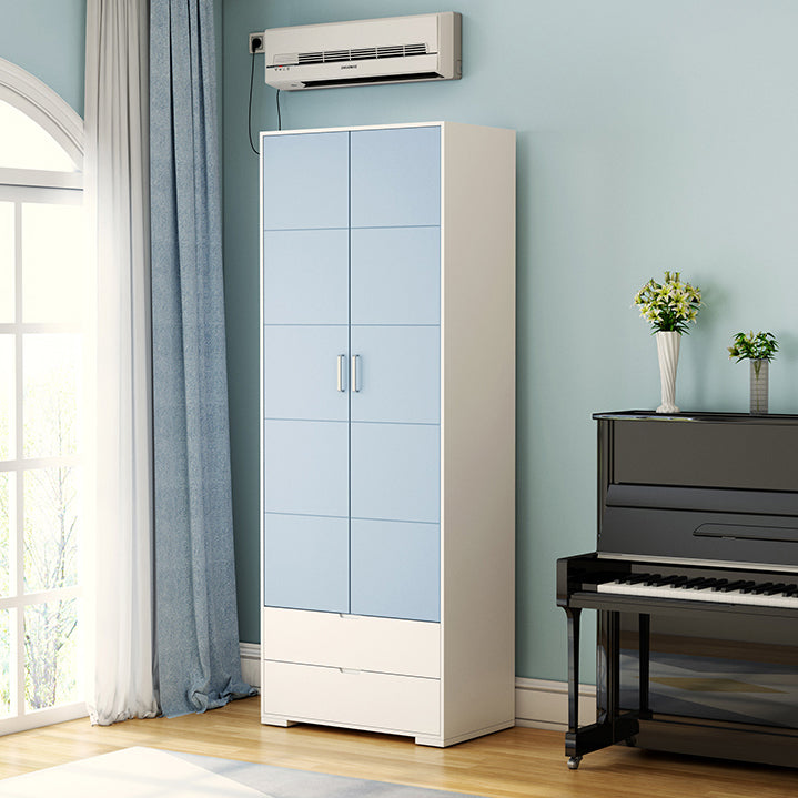 Eigentijdse garderobe houten slaapkamer garderobe kast met 2 laden