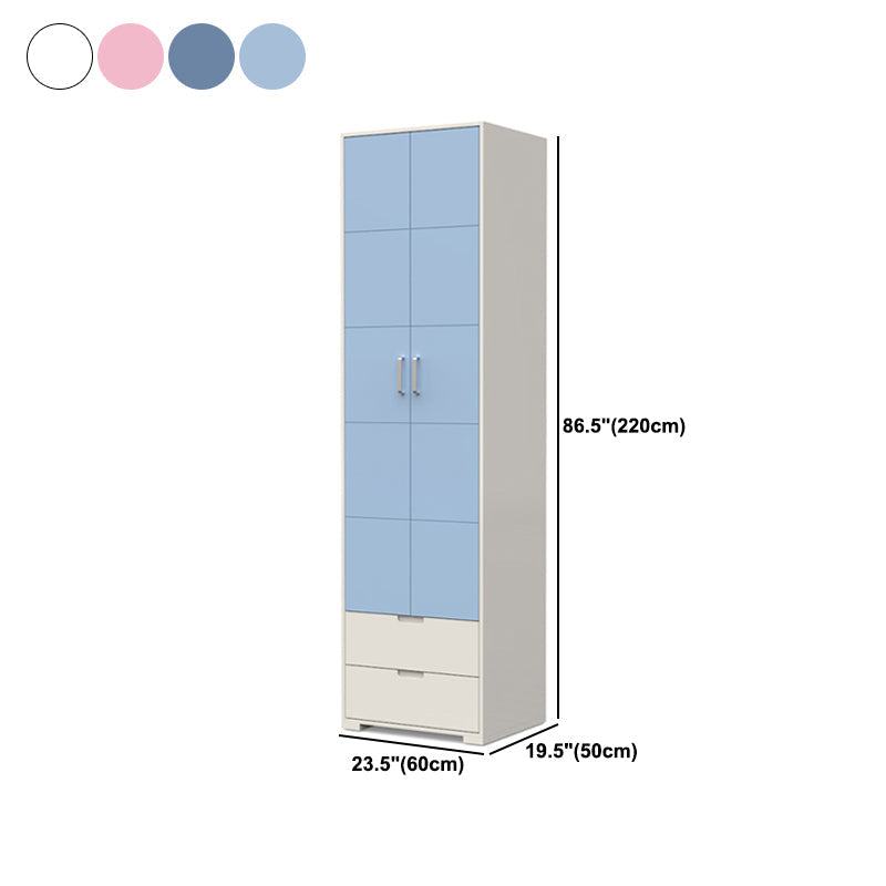 Eigentijdse garderobe houten slaapkamer garderobe kast met 2 laden