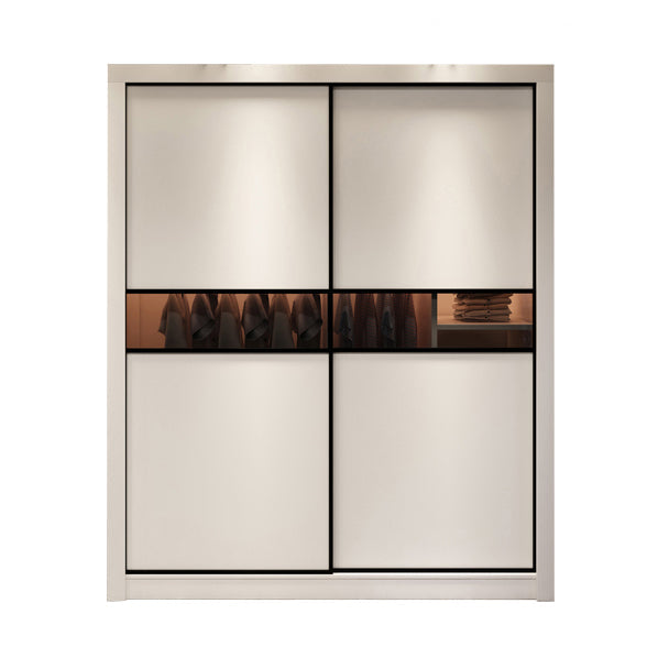 White Contemporary Wardrobe Cabinet Wooden Wardrobe Armoire for Home Armoires & Wardrobes Clearhalo 'Armoires & Wardrobes' 'armoires_wardrobes' 'Bedroom Furniture' 'furn' 'furn_armoires_wardrobes' 'Furniture' 5686847