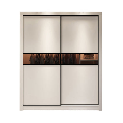 Witte eigentijdse garderobe kast houten garderobe araRoire voor thuis