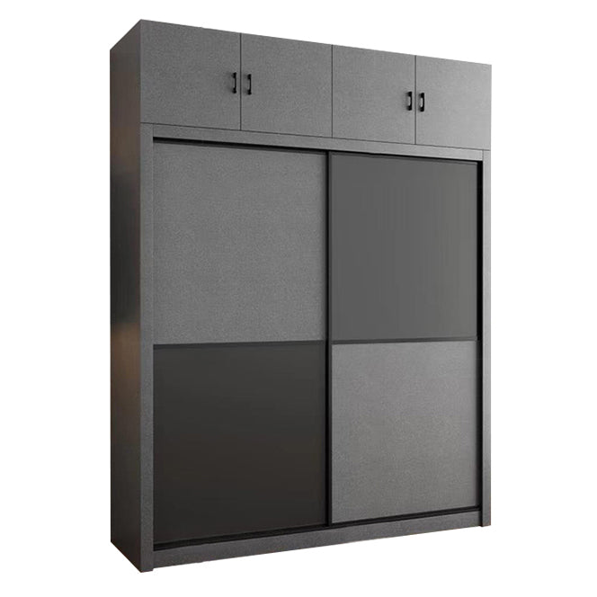 Armoire de garde-robe en bois gris armoire de garde-robe moderne