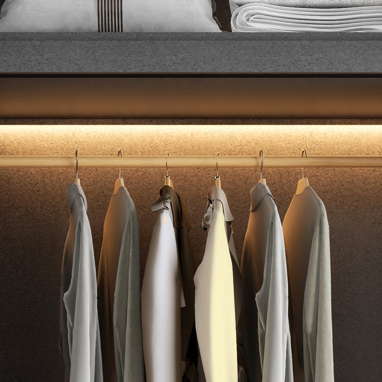 Armoire de garde-robe en bois gris armoire de garde-robe moderne