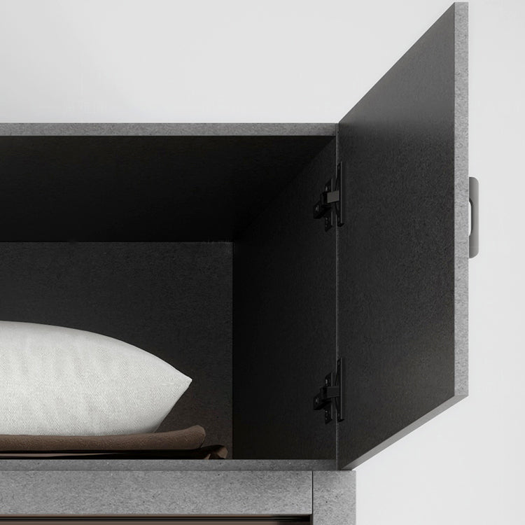 Armoire de garde-robe en bois gris armoire de garde-robe moderne