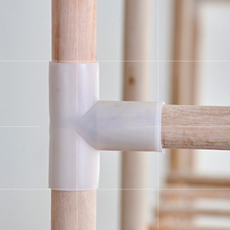 Armario de estilo moderno con varilla de tela Armario de dormitorio de madera maciza