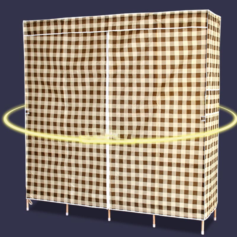 Armario de estilo moderno con varilla de tela Armario de dormitorio de madera maciza