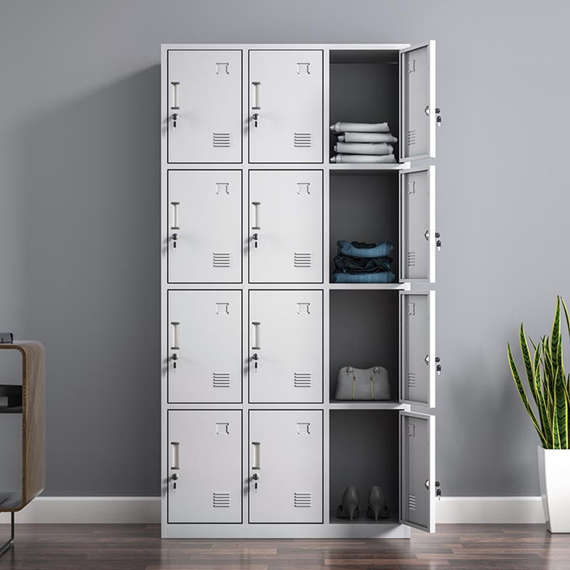 Hinged Modern Wardrobe Armoire Metal Wardrobe Cabinet for Home Clearhalo 'Armoires & Wardrobes' 'armoires_wardrobes' 'Bedroom Furniture' 'furn' 'furn_armoires_wardrobes' 'Furniture' 5686963