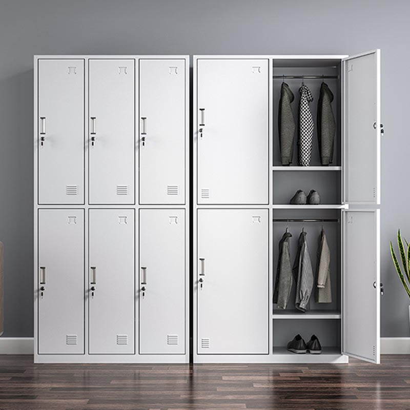 Hinged Modern Wardrobe Armoire Metal Wardrobe Cabinet for Home Clearhalo 'Armoires & Wardrobes' 'armoires_wardrobes' 'Bedroom Furniture' 'furn' 'furn_armoires_wardrobes' 'Furniture' 5686967