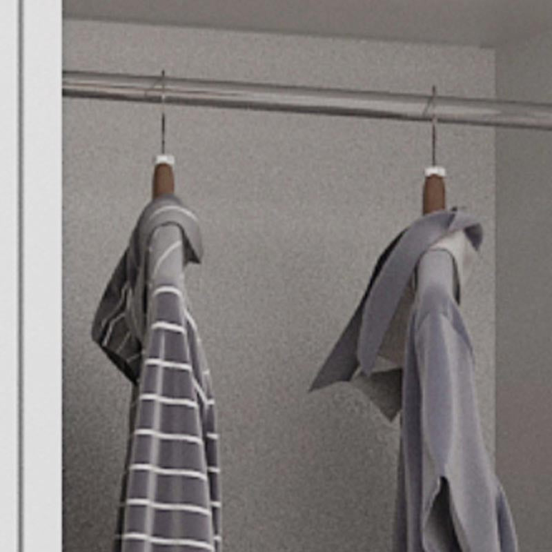 Hinged Modern Wardrobe Armoire Metal Wardrobe Cabinet for Home Clearhalo 'Armoires & Wardrobes' 'armoires_wardrobes' 'Bedroom Furniture' 'furn' 'furn_armoires_wardrobes' 'Furniture' 5686973