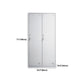 Hinged Modern Wardrobe Armoire Metal Wardrobe Cabinet for Home Clearhalo 'Armoires & Wardrobes' 'armoires_wardrobes' 'Bedroom Furniture' 'furn' 'furn_armoires_wardrobes' 'Furniture' 5686981