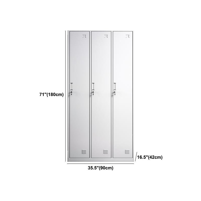 Hinged Modern Wardrobe Armoire Metal Wardrobe Cabinet for Home Clearhalo 'Armoires & Wardrobes' 'armoires_wardrobes' 'Bedroom Furniture' 'furn' 'furn_armoires_wardrobes' 'Furniture' 5686982