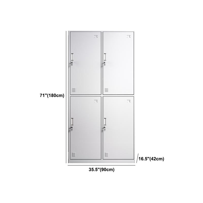 Hinged Modern Wardrobe Armoire Metal Wardrobe Cabinet for Home Clearhalo 'Armoires & Wardrobes' 'armoires_wardrobes' 'Bedroom Furniture' 'furn' 'furn_armoires_wardrobes' 'Furniture' 5686983