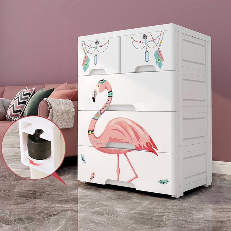 Armario contemporáneo de vestuario de plástico Armario con cajones