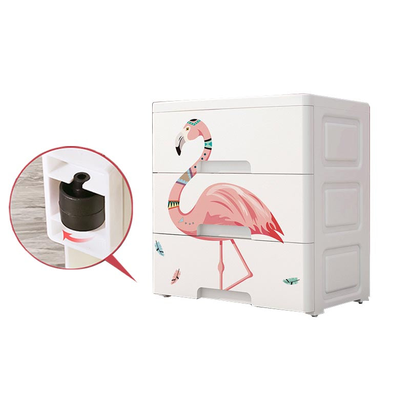 Armario contemporáneo de vestuario de plástico Armario con cajones