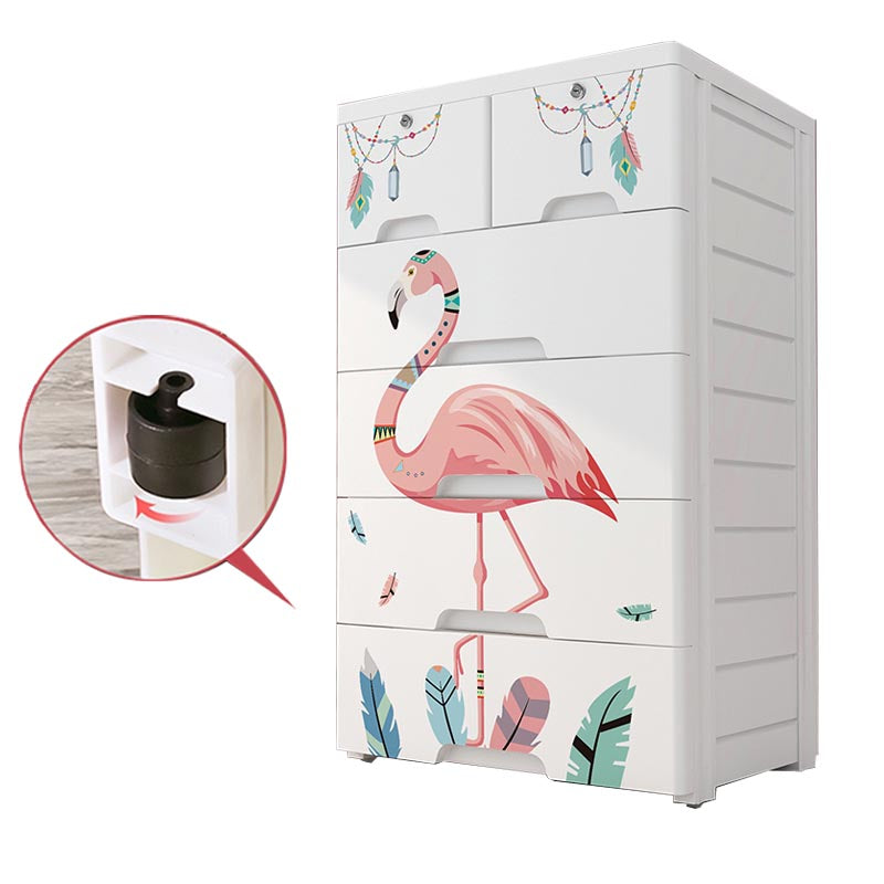 Armario contemporáneo de vestuario de plástico Armario con cajones