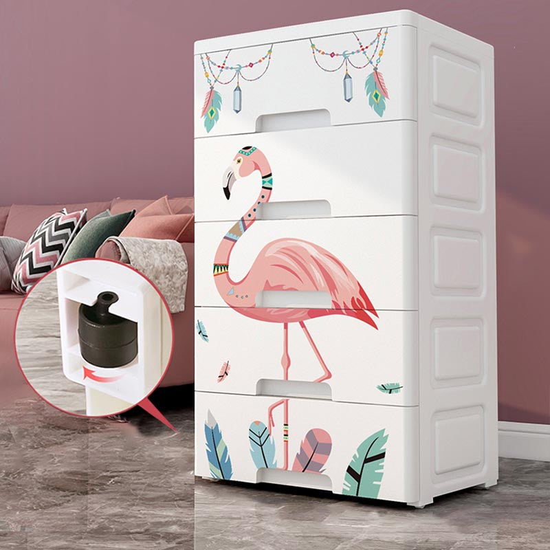 Armario contemporáneo de vestuario de plástico Armario con cajones