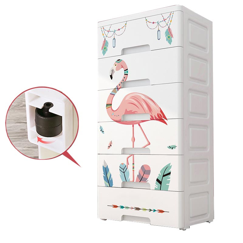 Armario contemporáneo de vestuario de plástico Armario con cajones