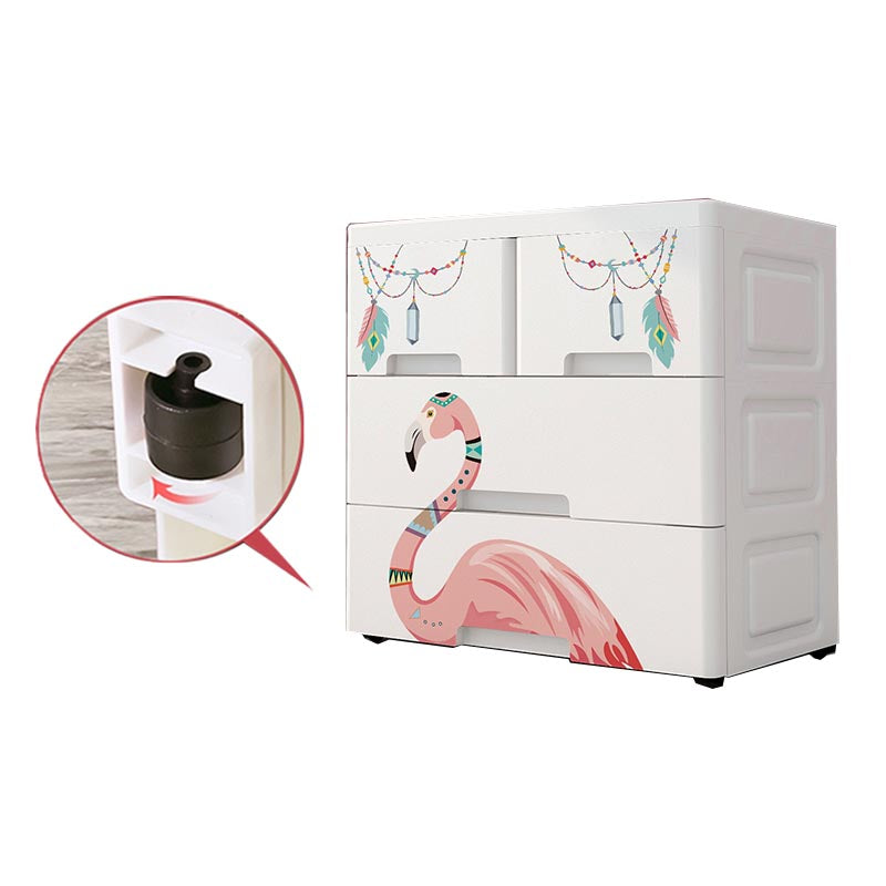 Armario contemporáneo de vestuario de plástico Armario con cajones