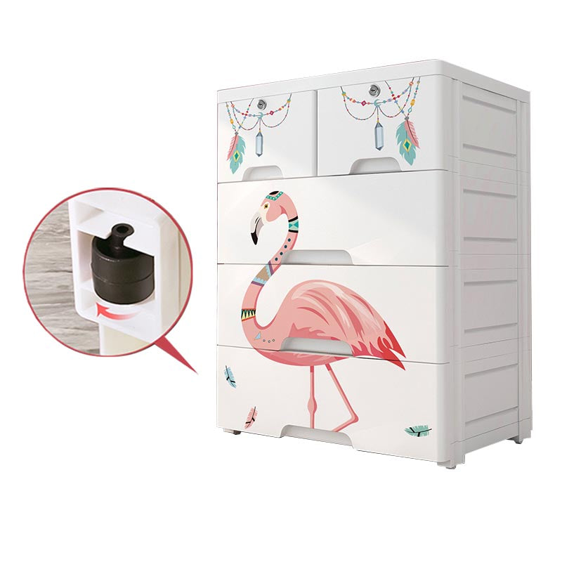 Armario contemporáneo de vestuario de plástico Armario con cajones