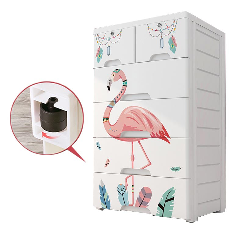 Armario contemporáneo de vestuario de plástico Armario con cajones