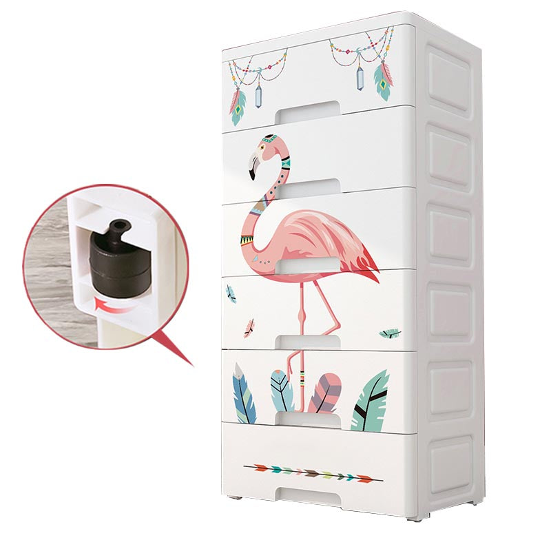 Armario contemporáneo de vestuario de plástico Armario con cajones