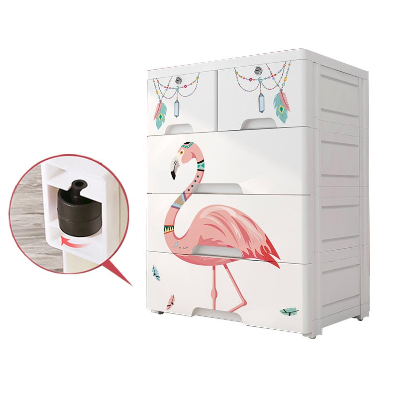 Armario contemporáneo de vestuario de plástico Armario con cajones